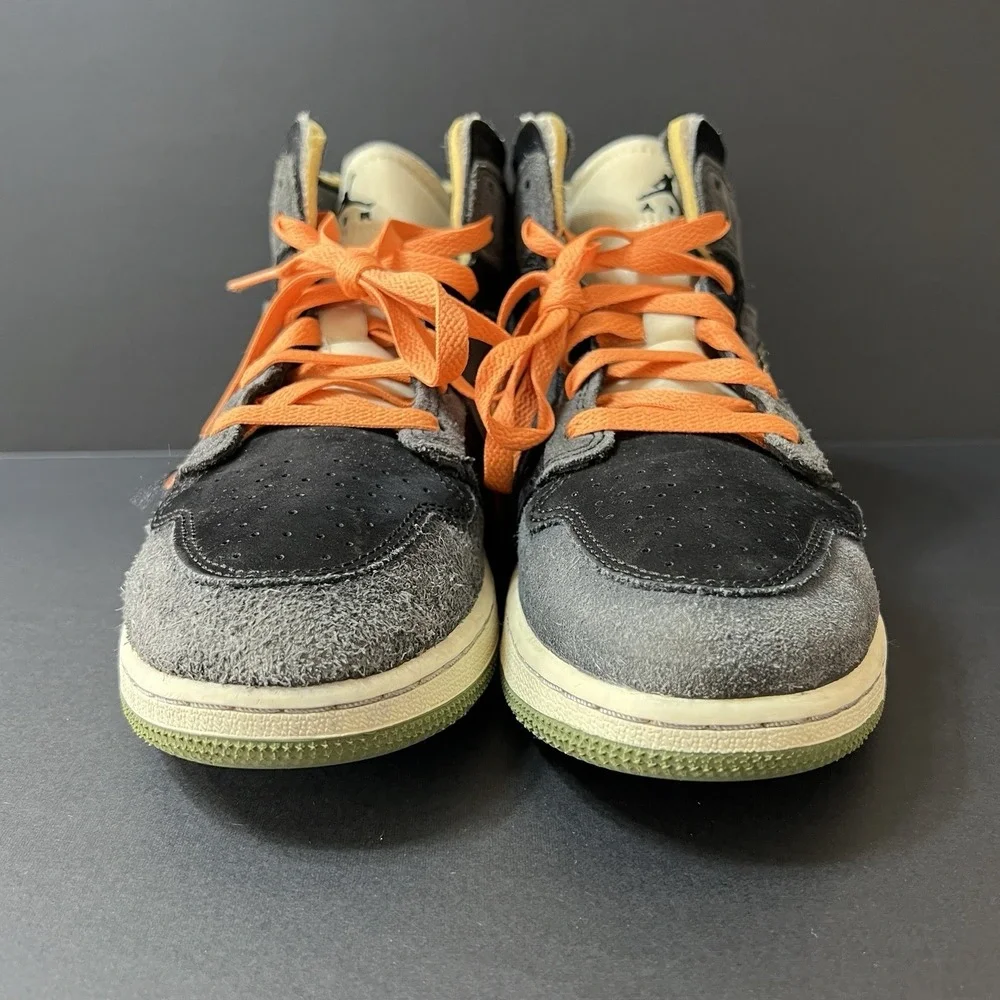 New Nike Air Jordan 1 MID SE Craft  Anthracite Olive FD5847-003 Youth Size 5.5Y